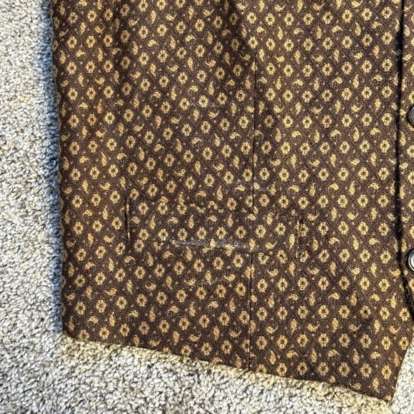 Le Collezioni Structure Vest Men’s Sz L Brown Wool Blend Made In Italy Formal - Picture 5 of 10